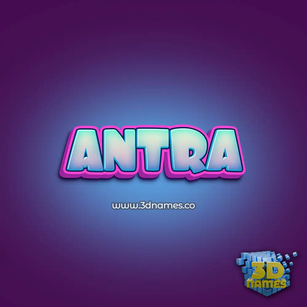 antra in Phat Purple style - 3D name wallpaper
