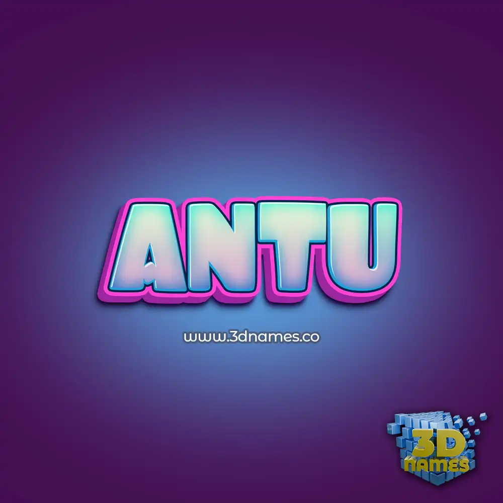 antu in Phat Purple style - 3D name wallpaper