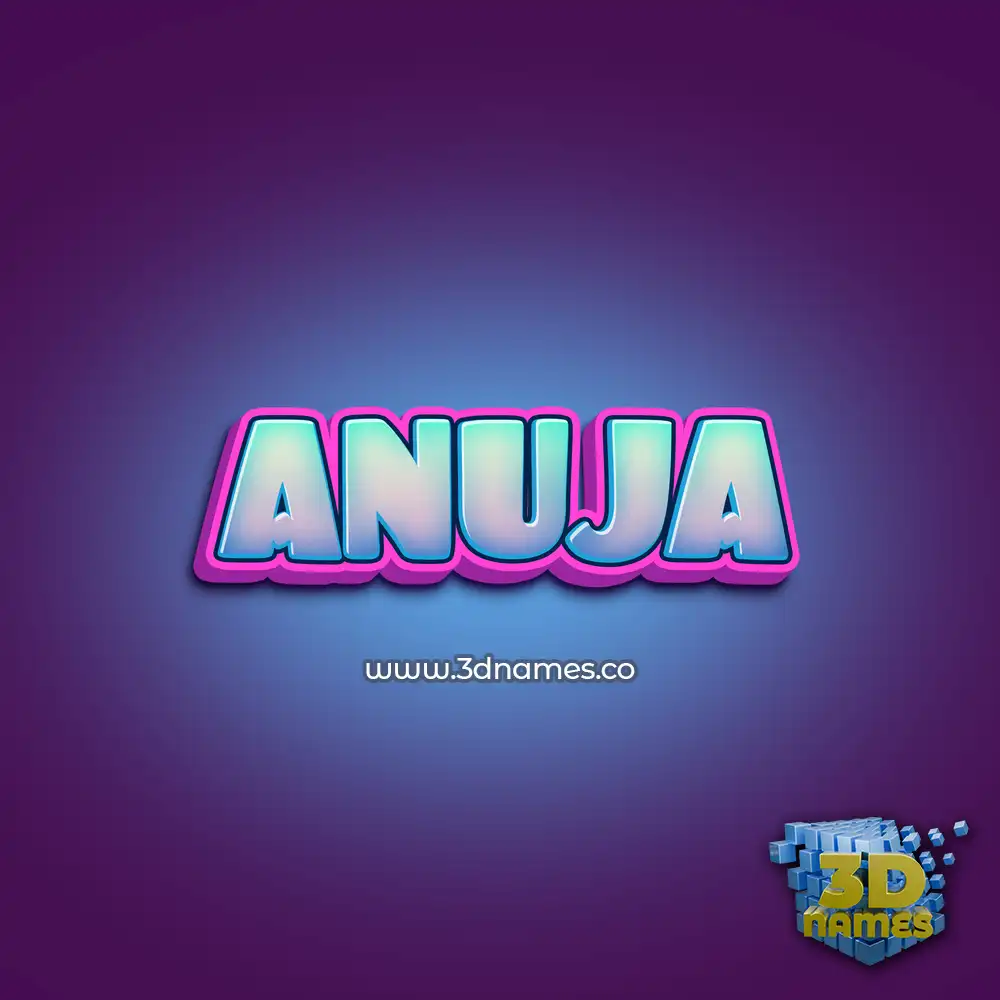 anuja in Phat Purple style - 3D name wallpaper