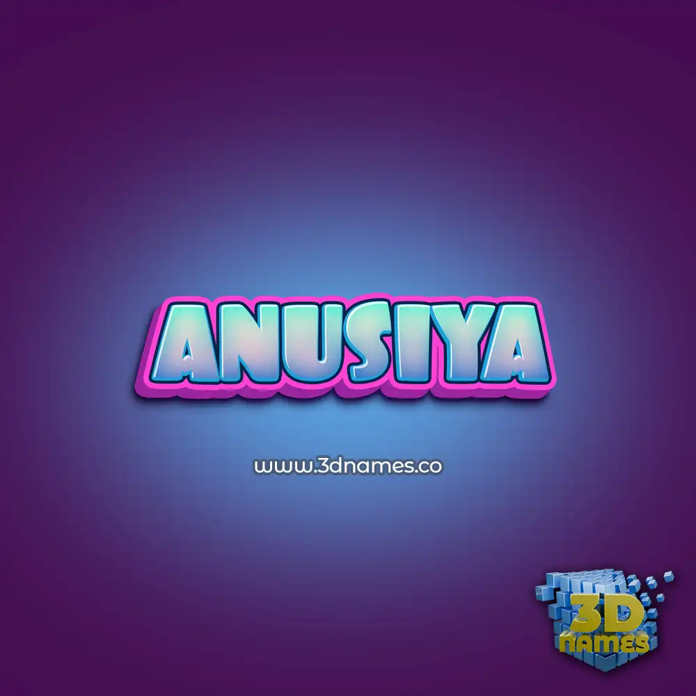 anusiya in Phat Purple style - 3D name wallpaper