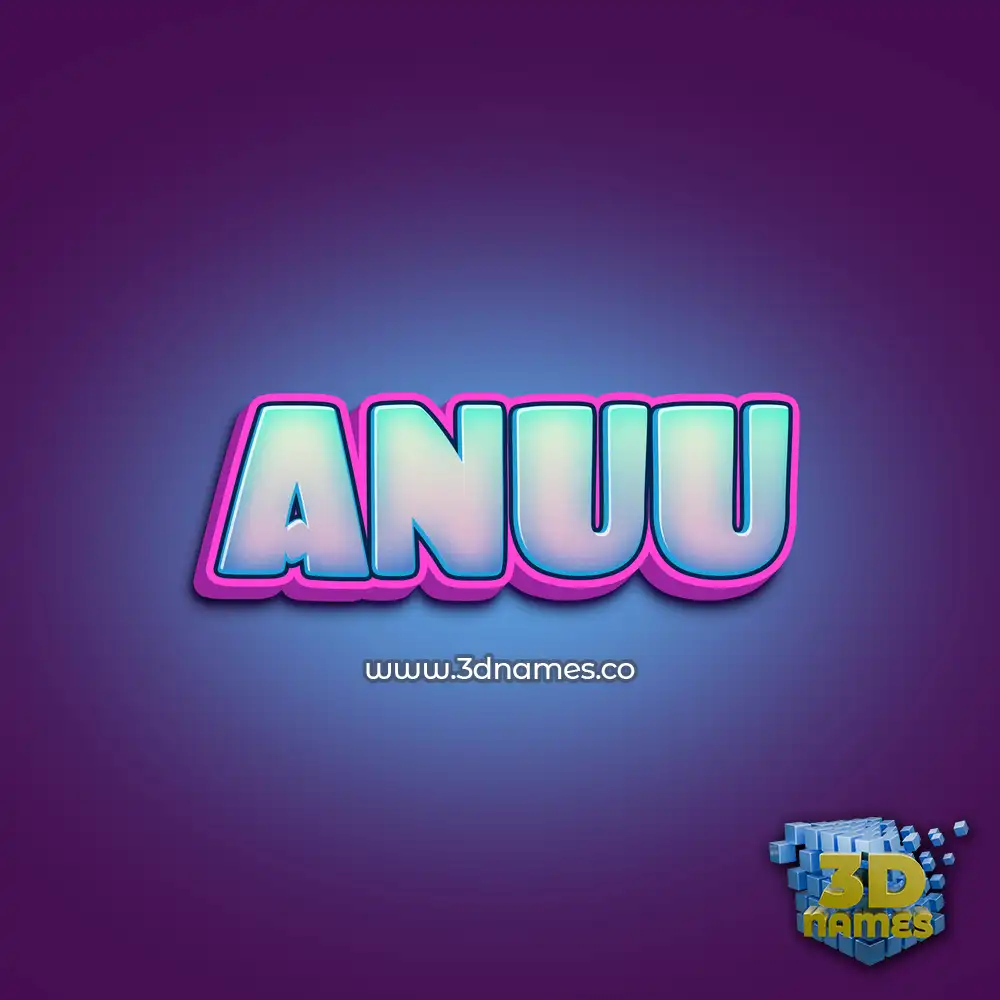 anuu in Phat Purple style - 3D name wallpaper