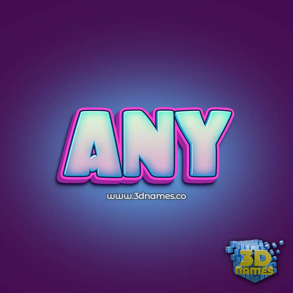 any in Phat Purple style - 3D name wallpaper