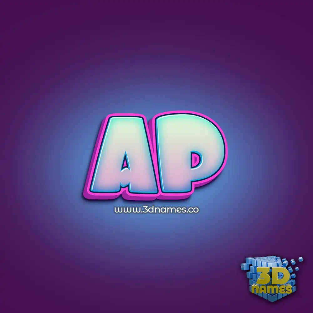 ap in Phat Purple style - 3D name wallpaper