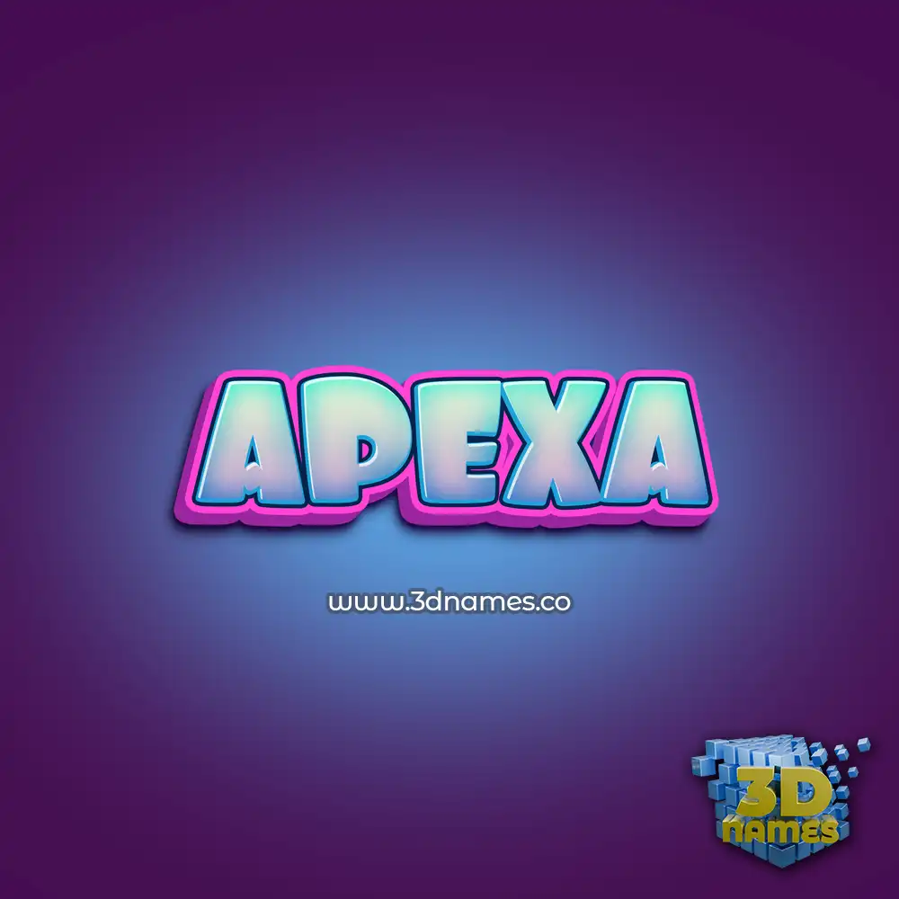 apexa in Phat Purple style - 3D name wallpaper