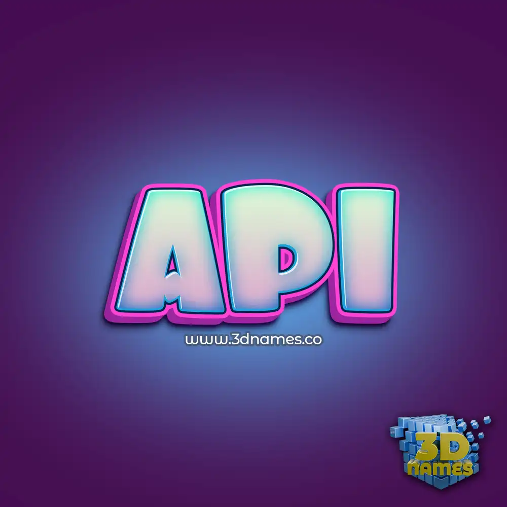 api in Phat Purple style - 3D name wallpaper