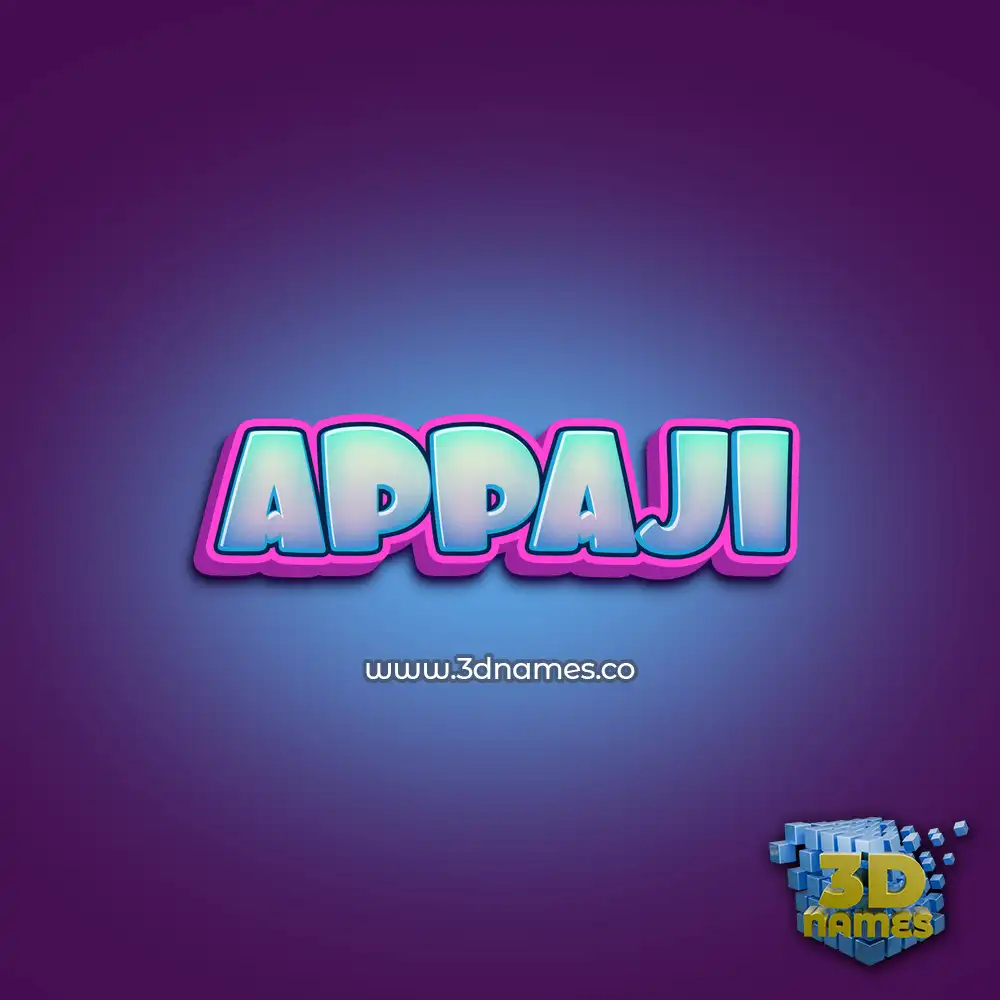 appaji in Phat Purple style - 3D name wallpaper