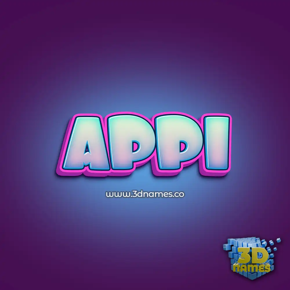 appi in Phat Purple style - 3D name wallpaper