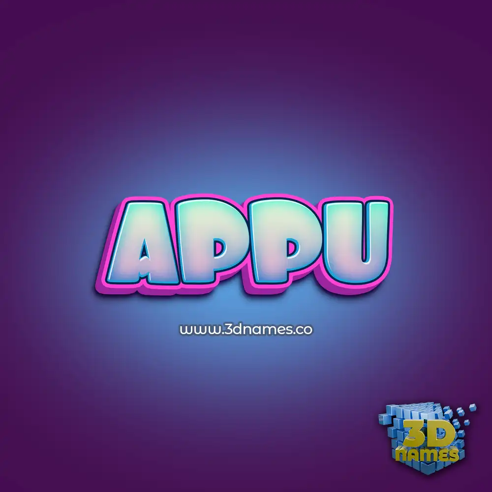 appu in Phat Purple style - 3D name wallpaper