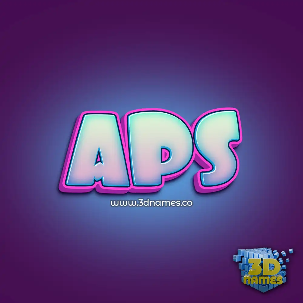 aps in Phat Purple style - 3D name wallpaper