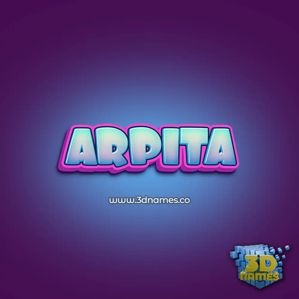 arpita in Phat Purple style - 3D name wallpaper