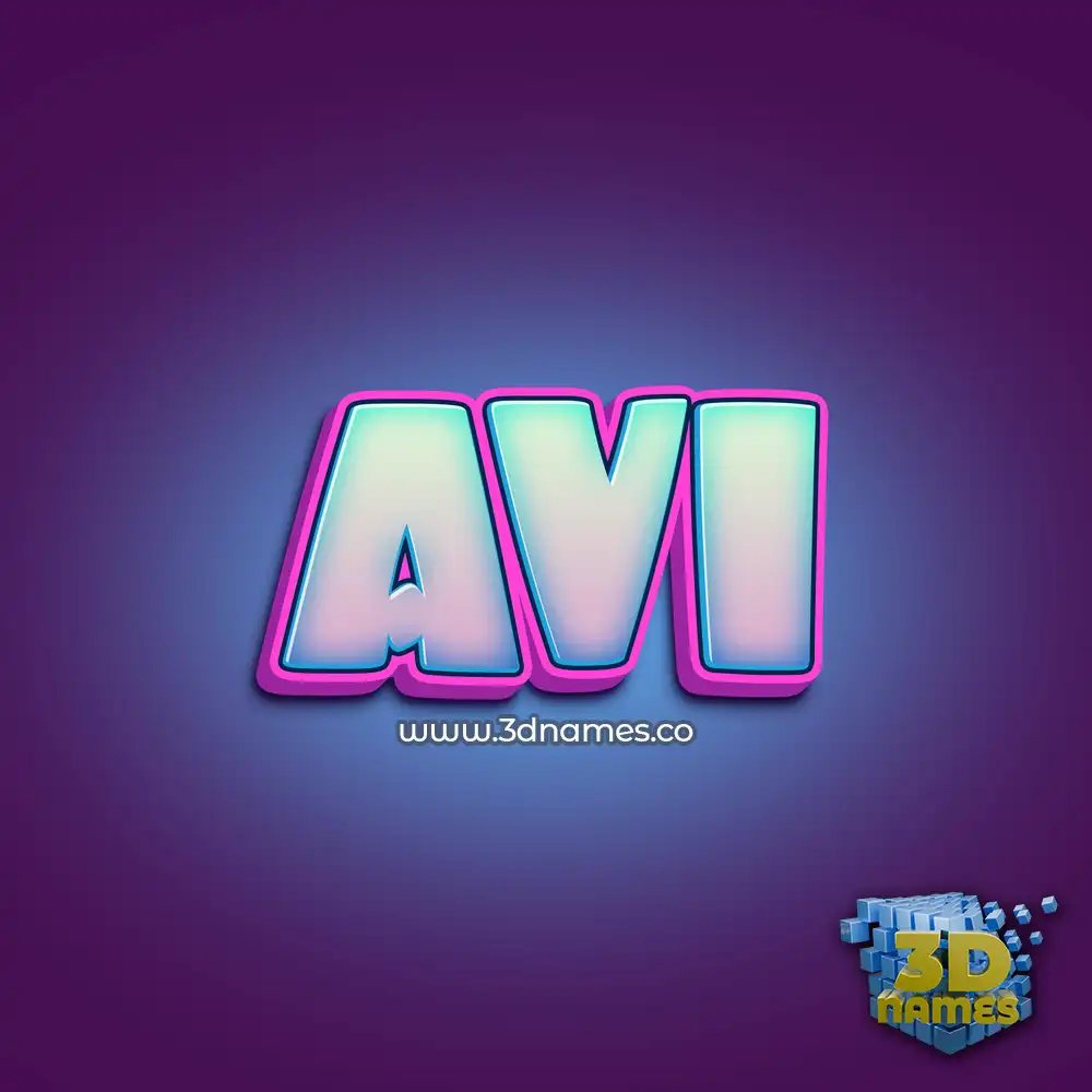 avi in Phat Purple style - 3D name wallpaper