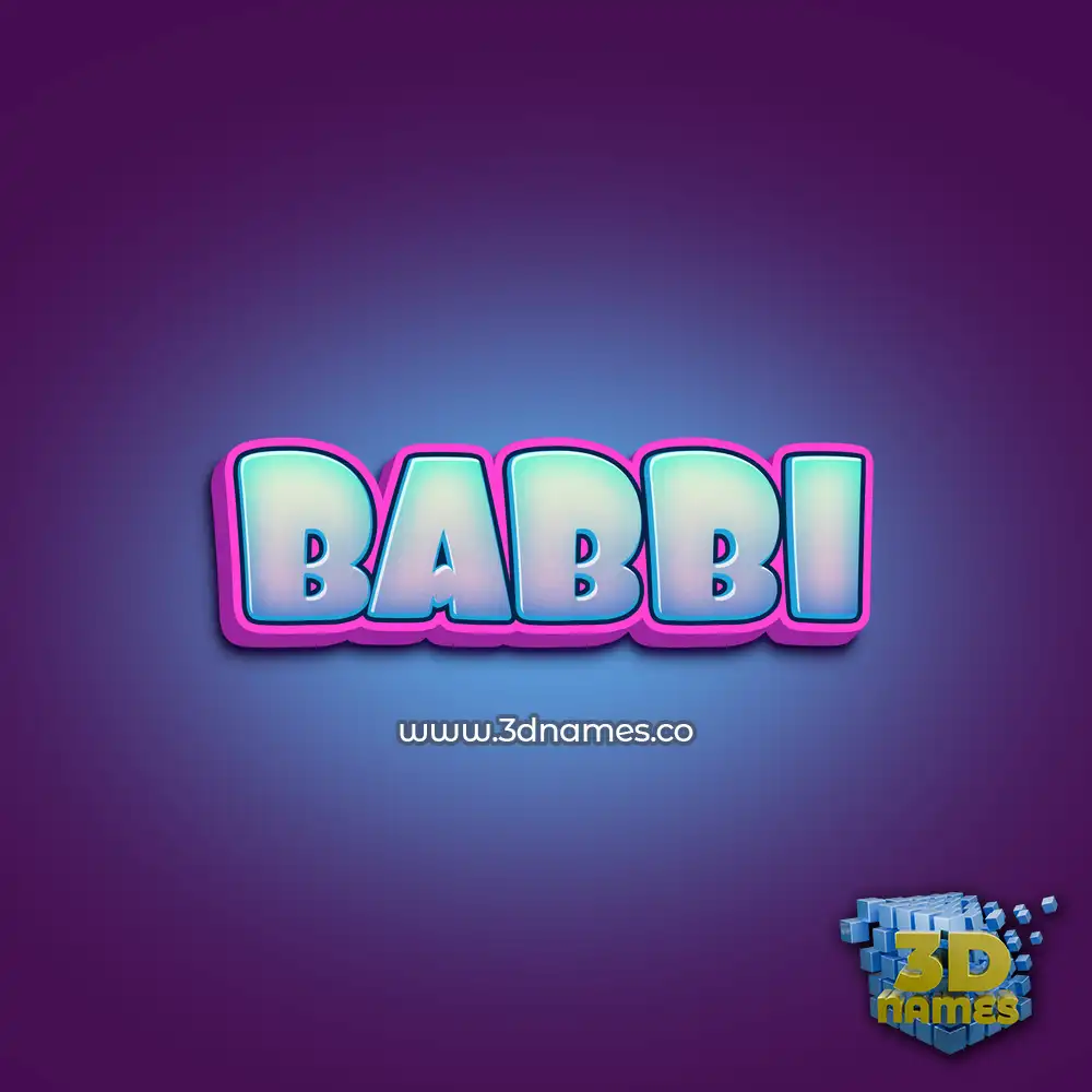 babbi in Phat Purple style - 3D name wallpaper