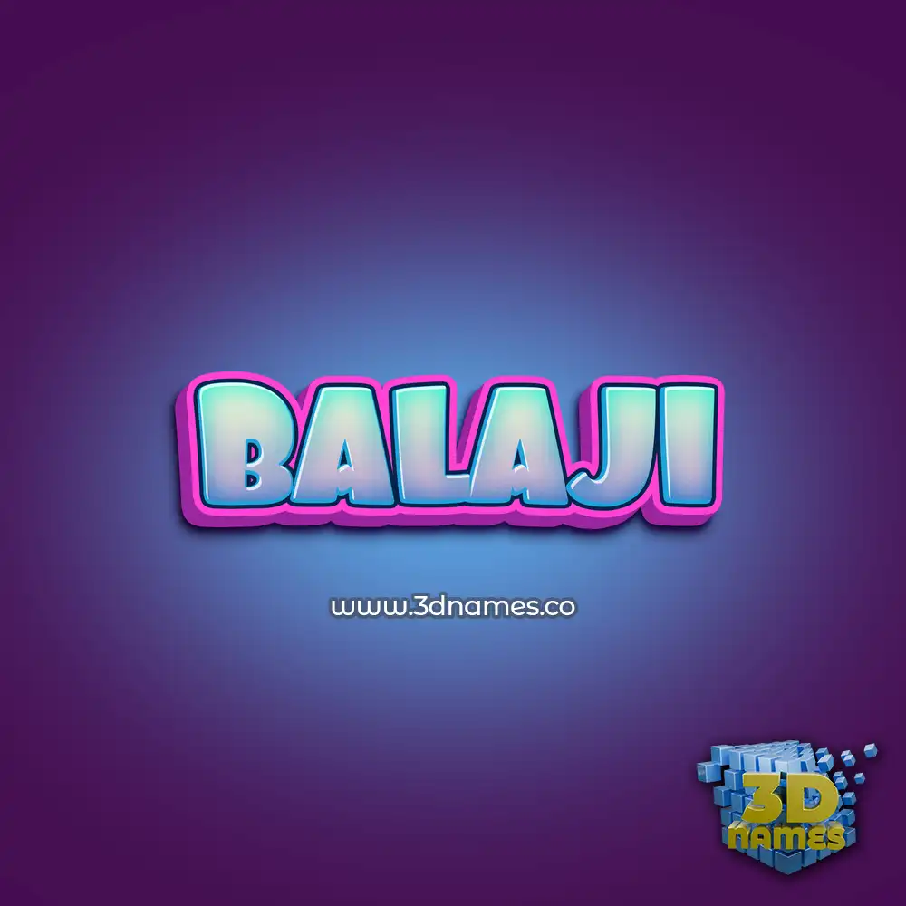 balaji in Phat Purple style - 3D name wallpaper