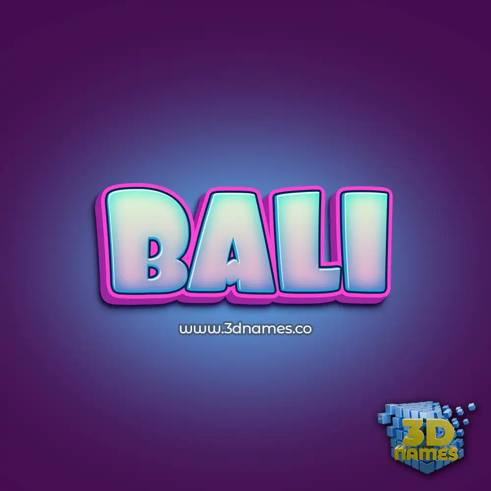 bali in Phat Purple style - 3D name wallpaper