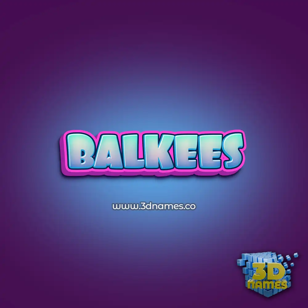balkees in Phat Purple style - 3D name wallpaper