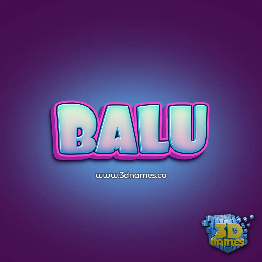 balu in Phat Purple style - 3D name wallpaper