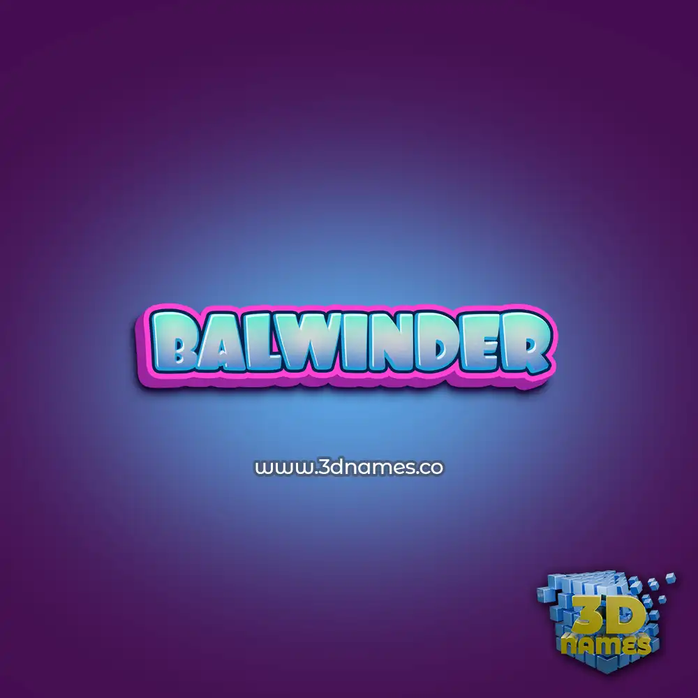 balwinder in Phat Purple style - 3D name wallpaper