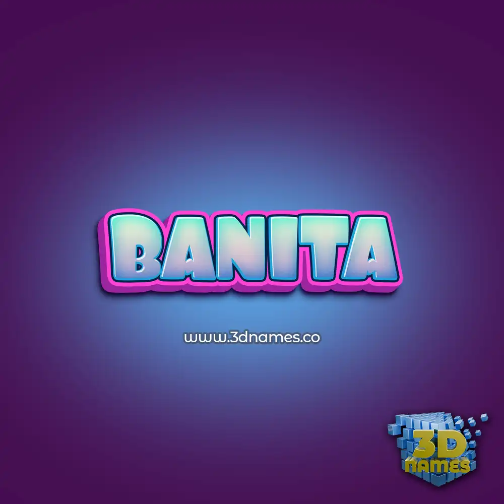 banita in Phat Purple style - 3D name wallpaper