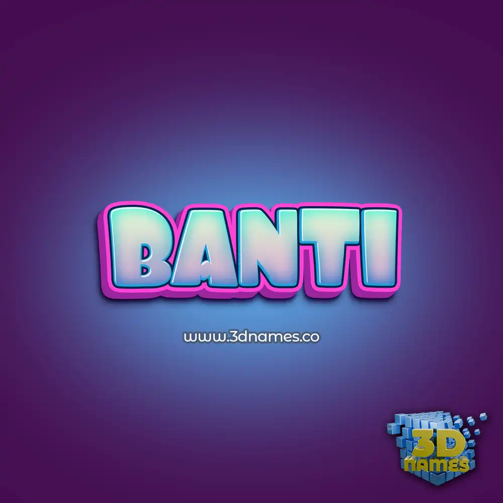 banti in Phat Purple style - 3D name wallpaper