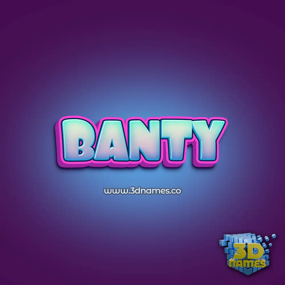 banty in Phat Purple style - 3D name wallpaper