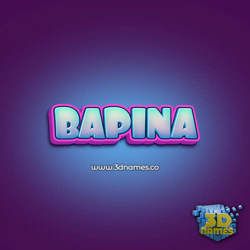 bapina in Phat Purple style - 3D name wallpaper