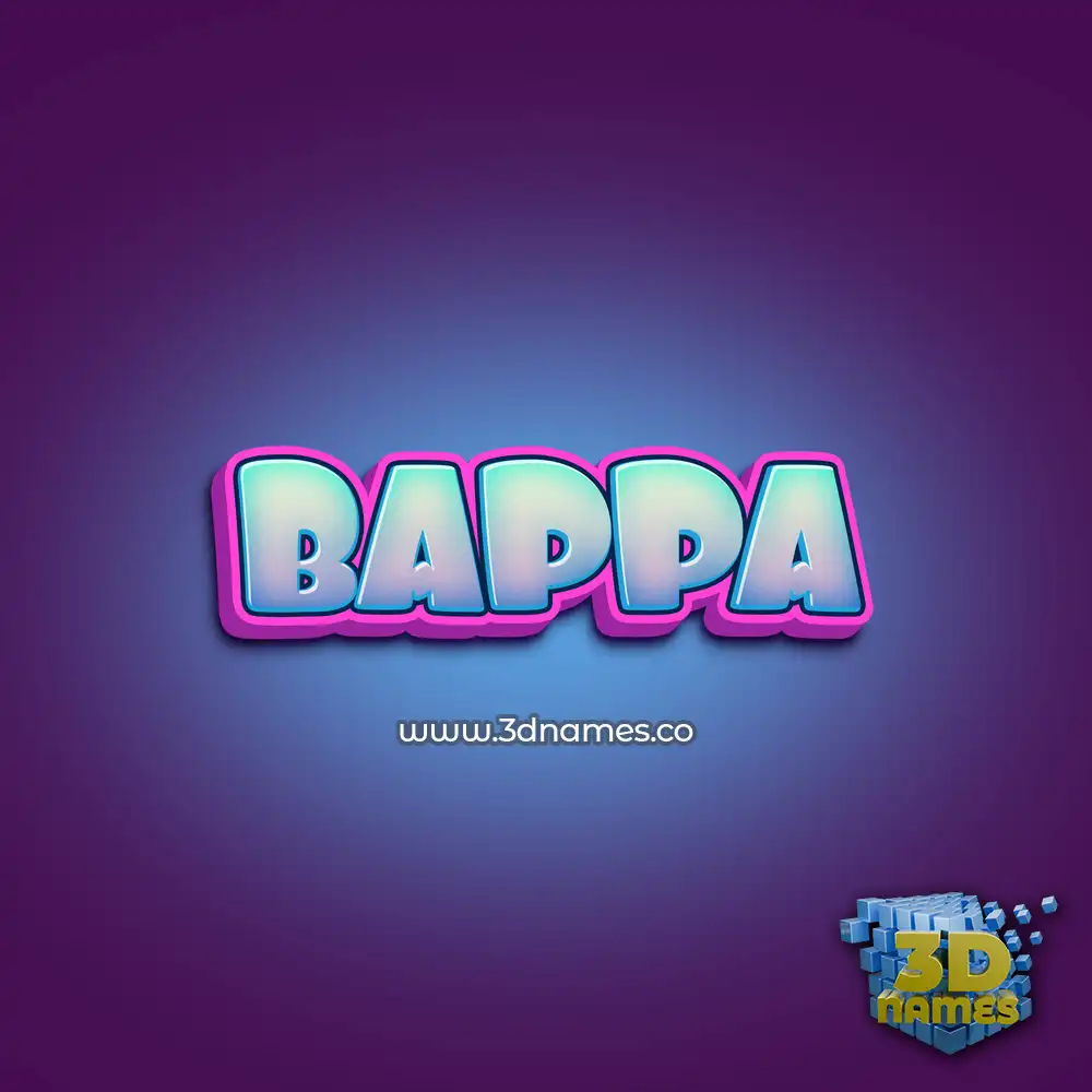 bappa in Phat Purple style - 3D name wallpaper