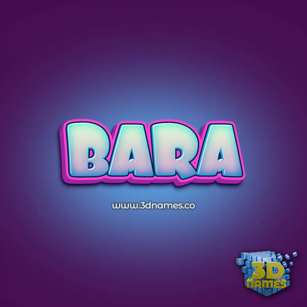 bara in Phat Purple style - 3D name wallpaper