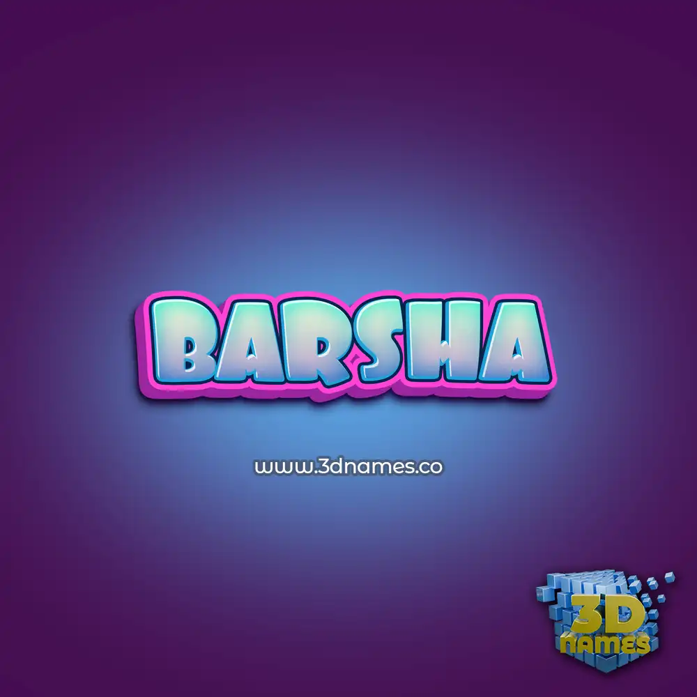 barsha in Phat Purple style - 3D name wallpaper