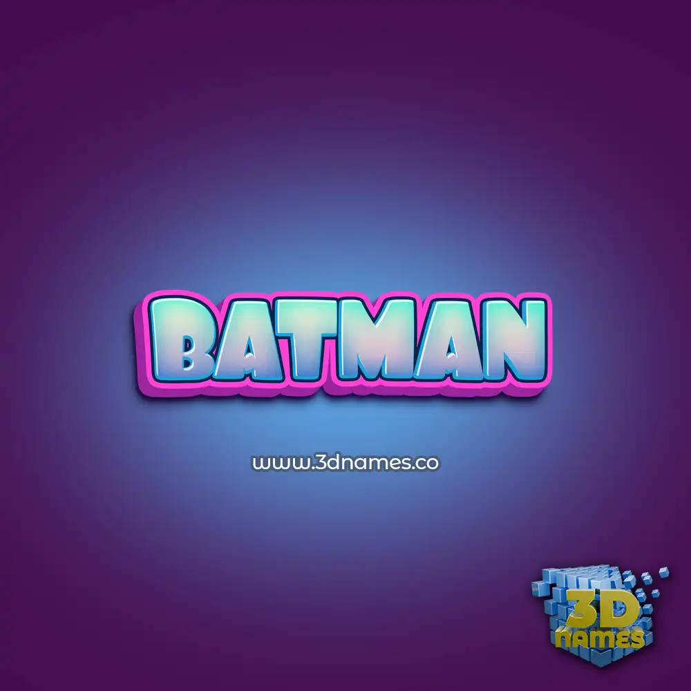 batman in Phat Purple style - 3D name wallpaper