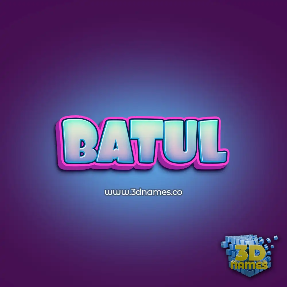 batul in Phat Purple style - 3D name wallpaper