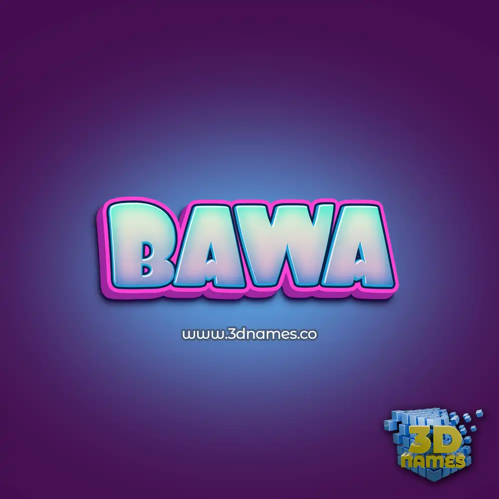 bawa in Phat Purple style - 3D name wallpaper