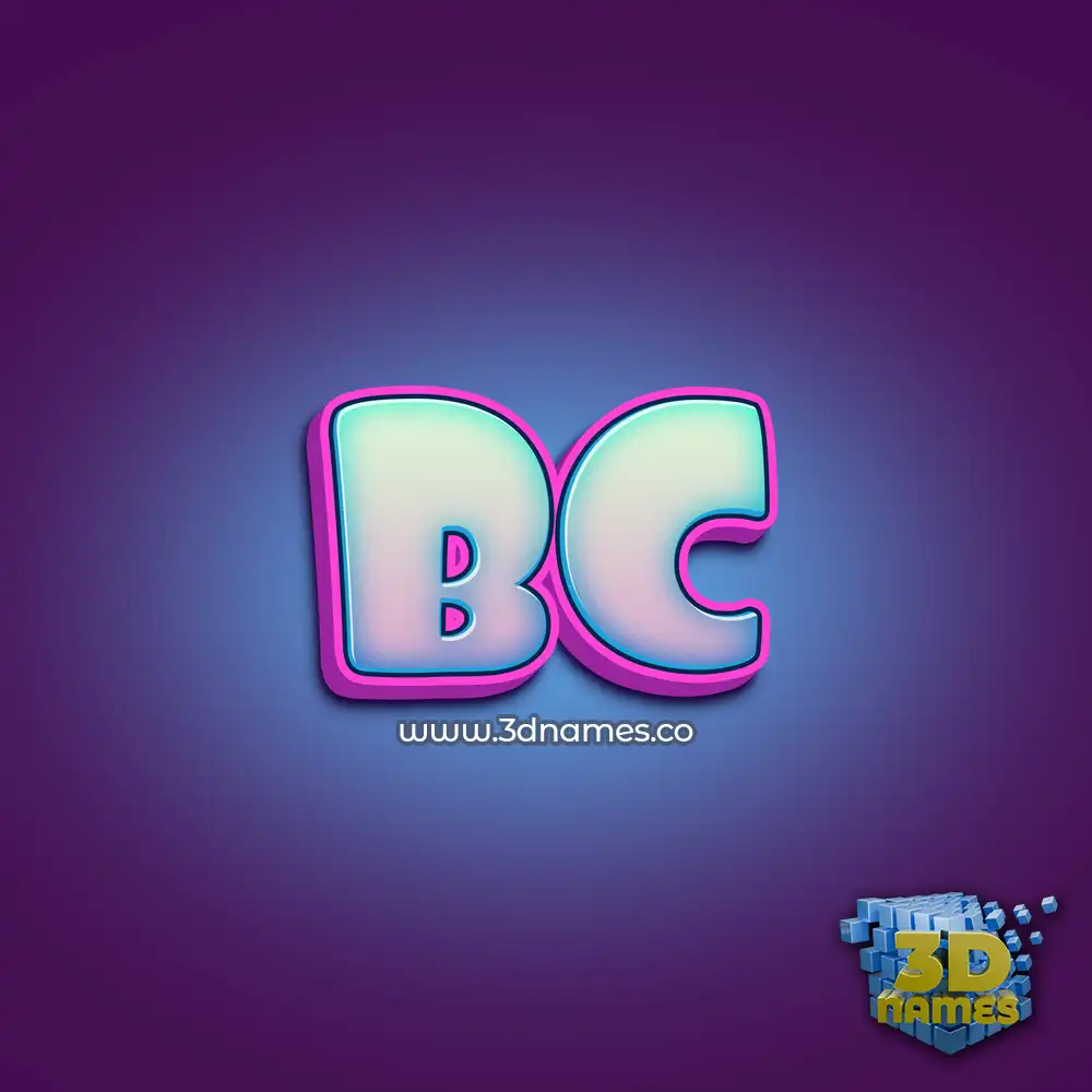 bc in Phat Purple style - 3D name wallpaper