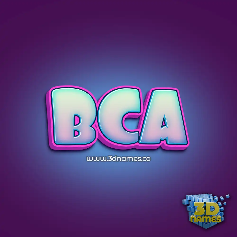 bca in Phat Purple style - 3D name wallpaper