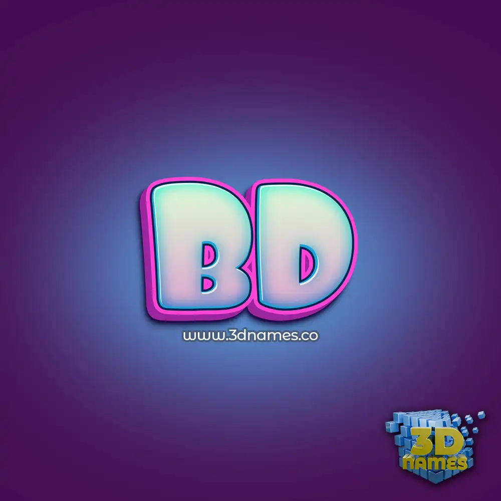 bd in Phat Purple style - 3D name wallpaper
