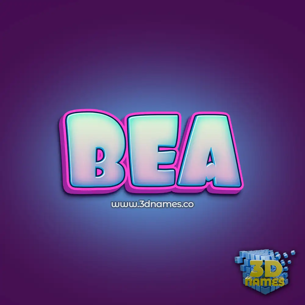 bea in Phat Purple style - 3D name wallpaper