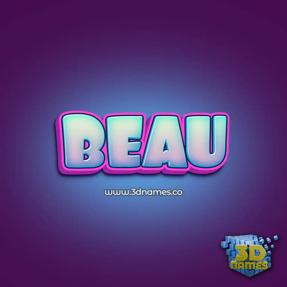 beau in Phat Purple style - 3D name wallpaper