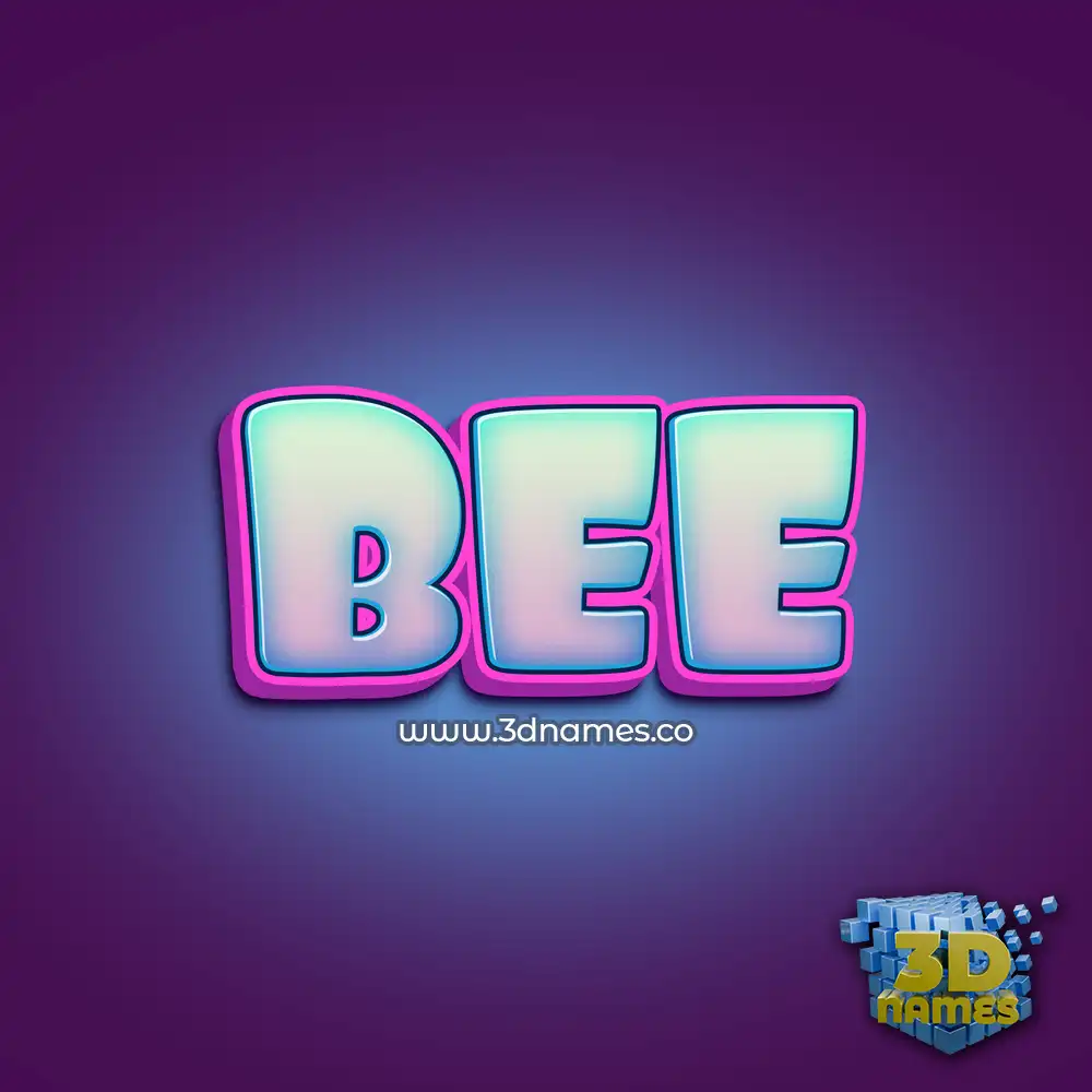 bee in Phat Purple style - 3D name wallpaper