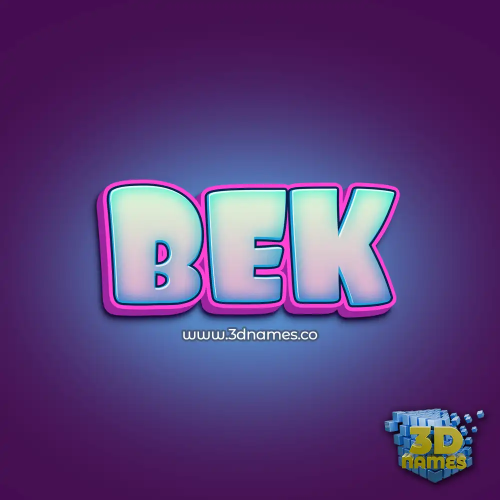 bek in Phat Purple style - 3D name wallpaper