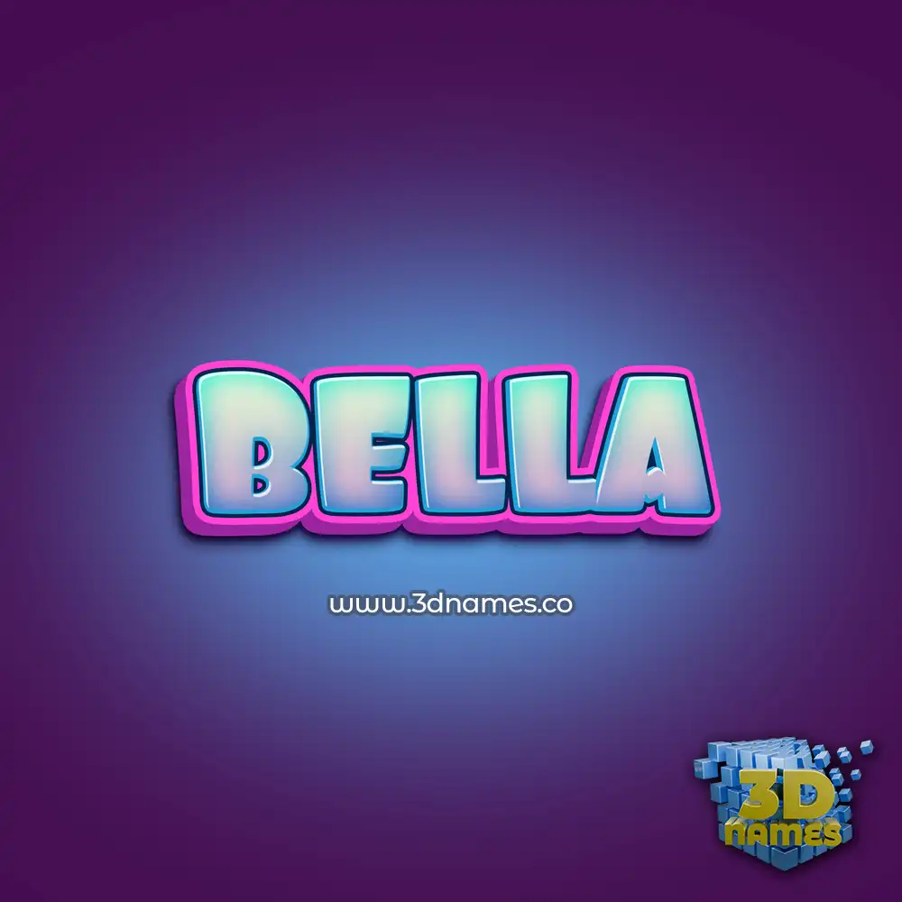 bella in Phat Purple style - 3D name wallpaper