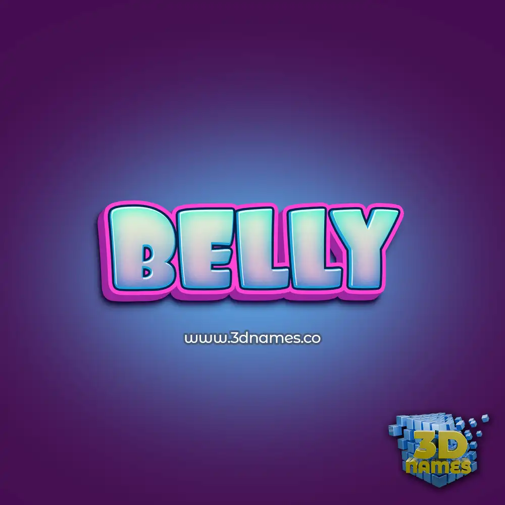 belly in Phat Purple style - 3D name wallpaper