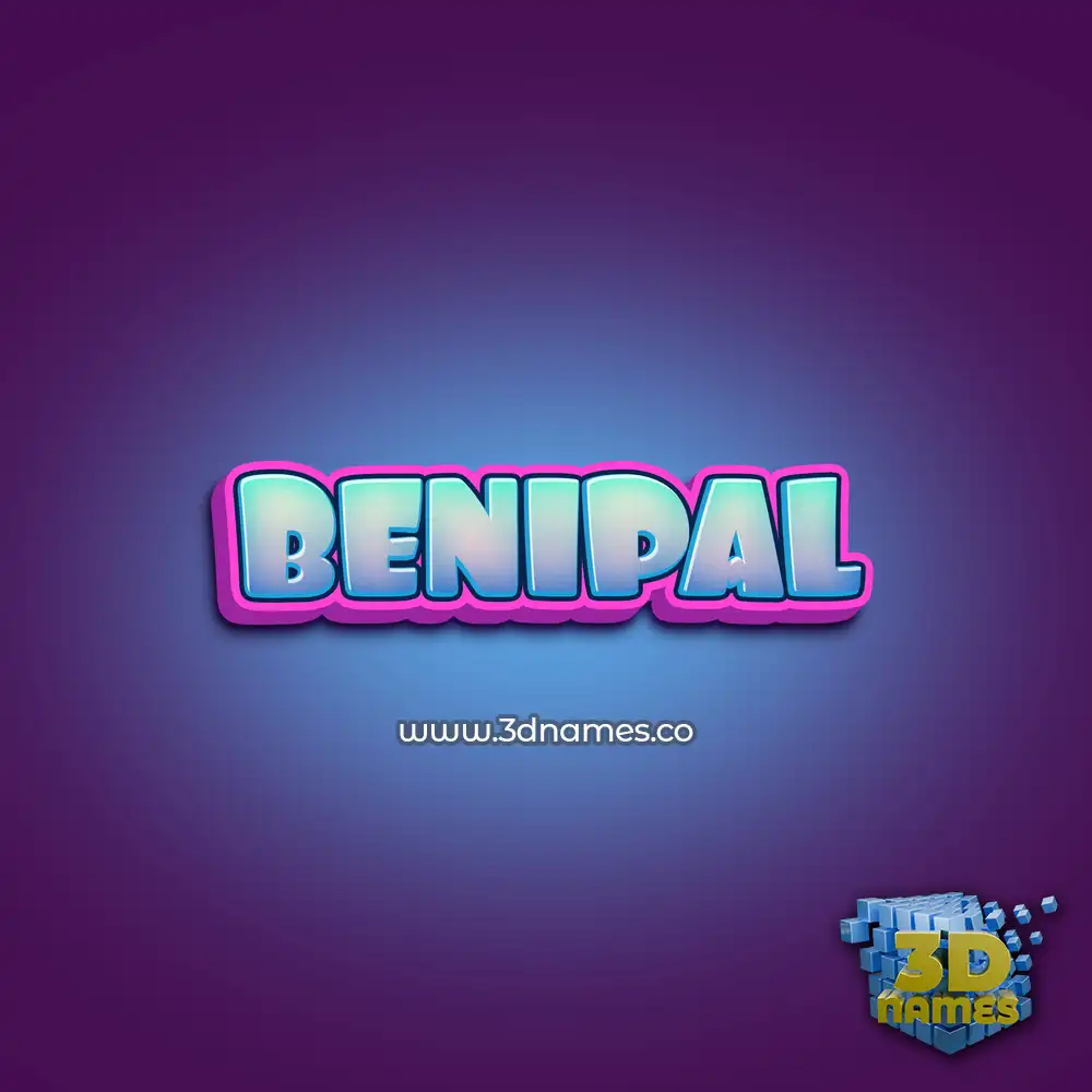 benipal in Phat Purple style - 3D name wallpaper