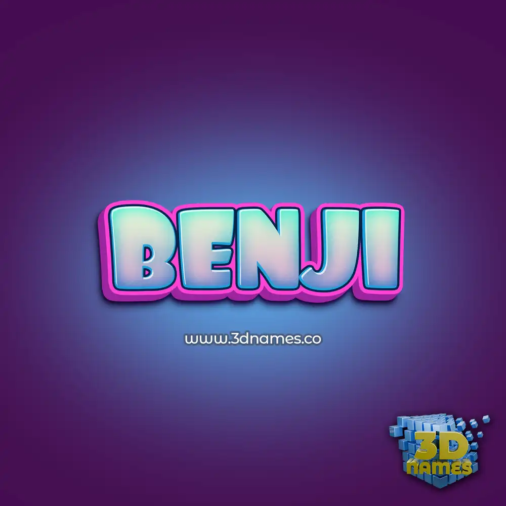 benji in Phat Purple style - 3D name wallpaper