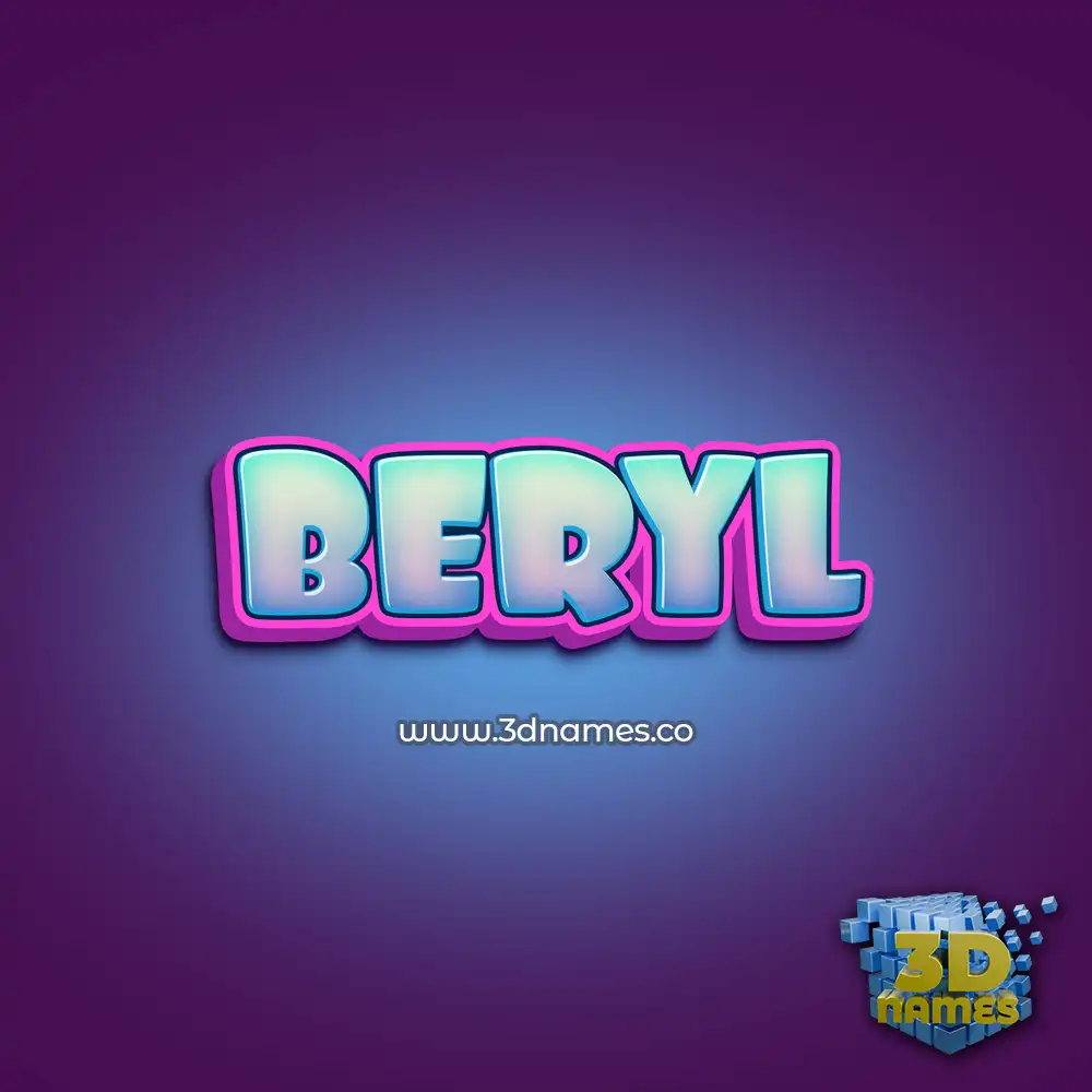 beryl in Phat Purple style - 3D name wallpaper