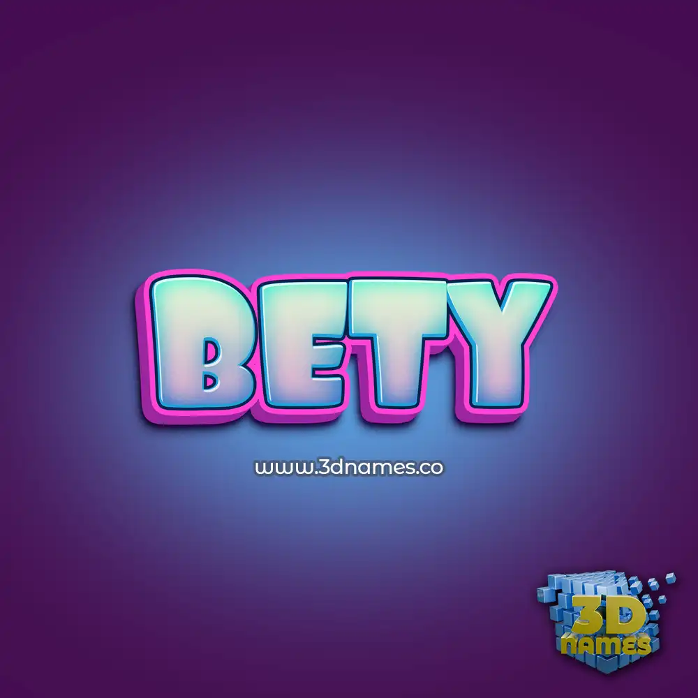 bety in Phat Purple style - 3D name wallpaper