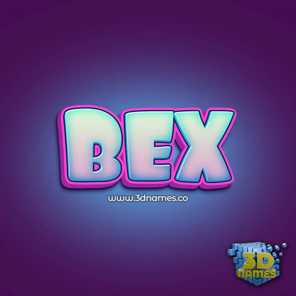 bex in Phat Purple style - 3D name wallpaper