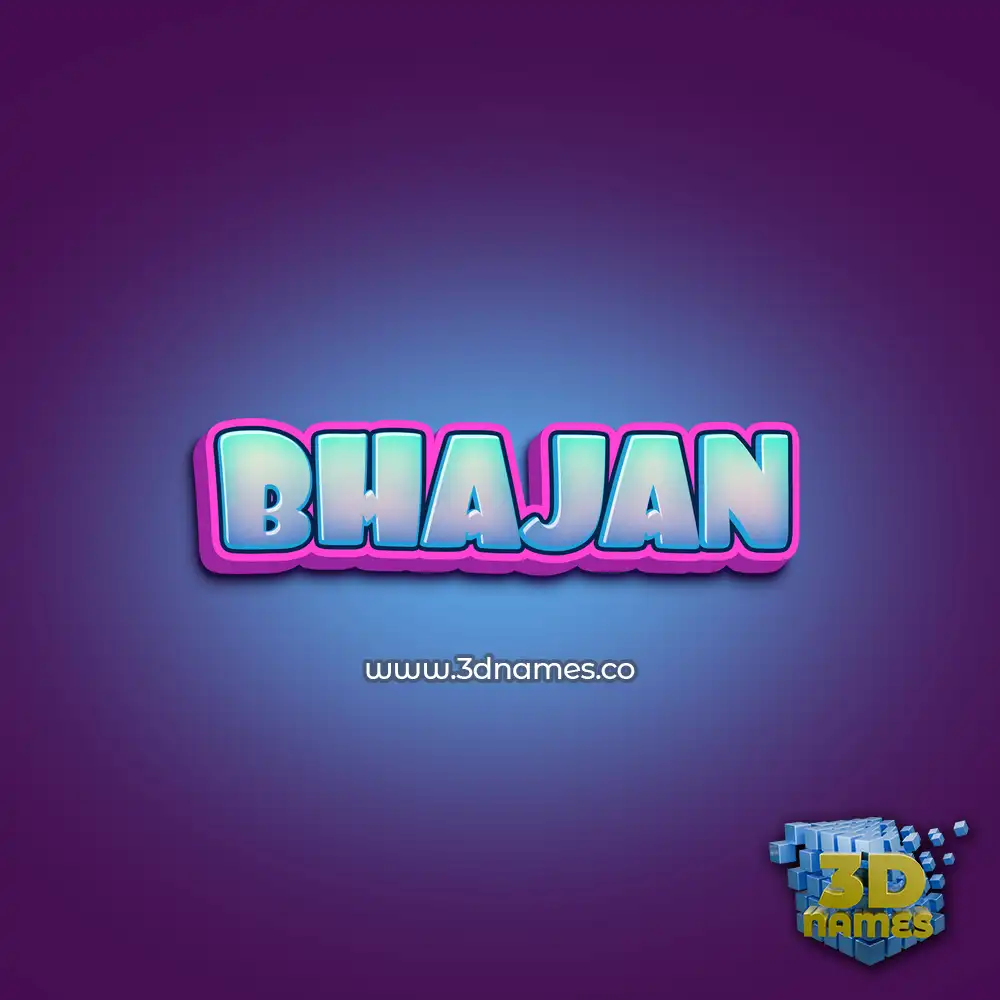 bhajan in Phat Purple style - 3D name wallpaper