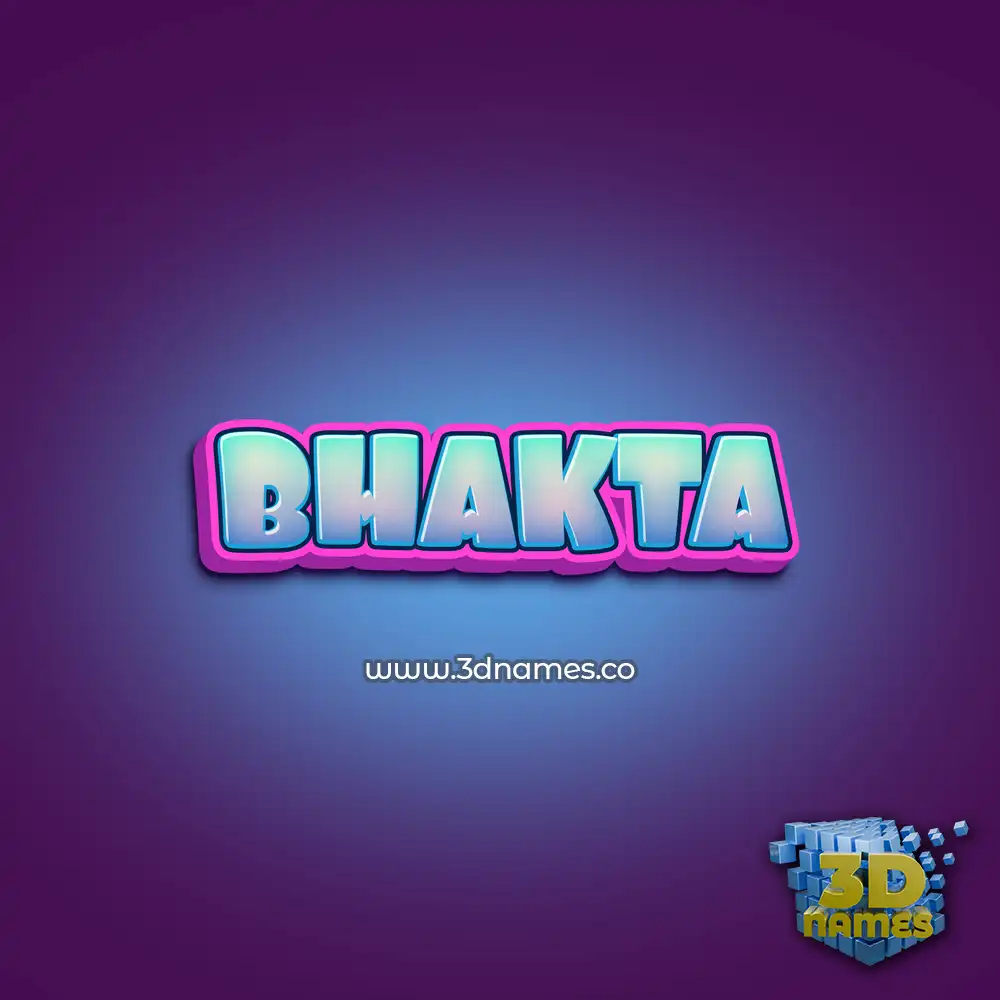 bhakta in Phat Purple style - 3D name wallpaper