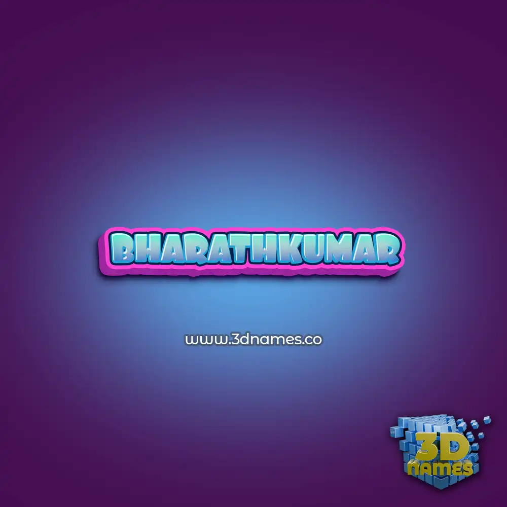 bharathkumar in Phat Purple style - 3D name wallpaper