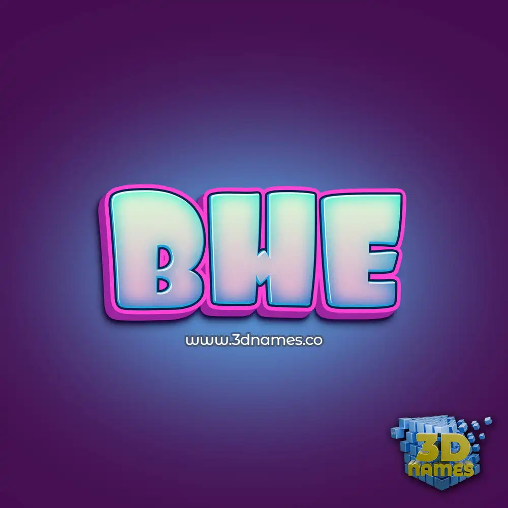 bhe in Phat Purple style - 3D name wallpaper