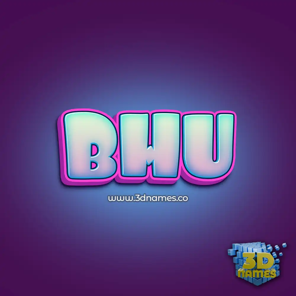 bhu in Phat Purple style - 3D name wallpaper